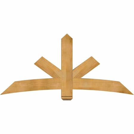 Ekena Millwork Alberta Rough Sawn Timber Gable Bracket, Western Red Cedar, 72"W x 33"H x 6"D x 6"F, 11/12 Pitch GBW072X33X0606ALB00RWR